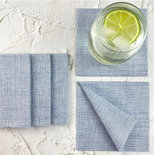 Napkin Extra Soft Blue Square (50 pack)