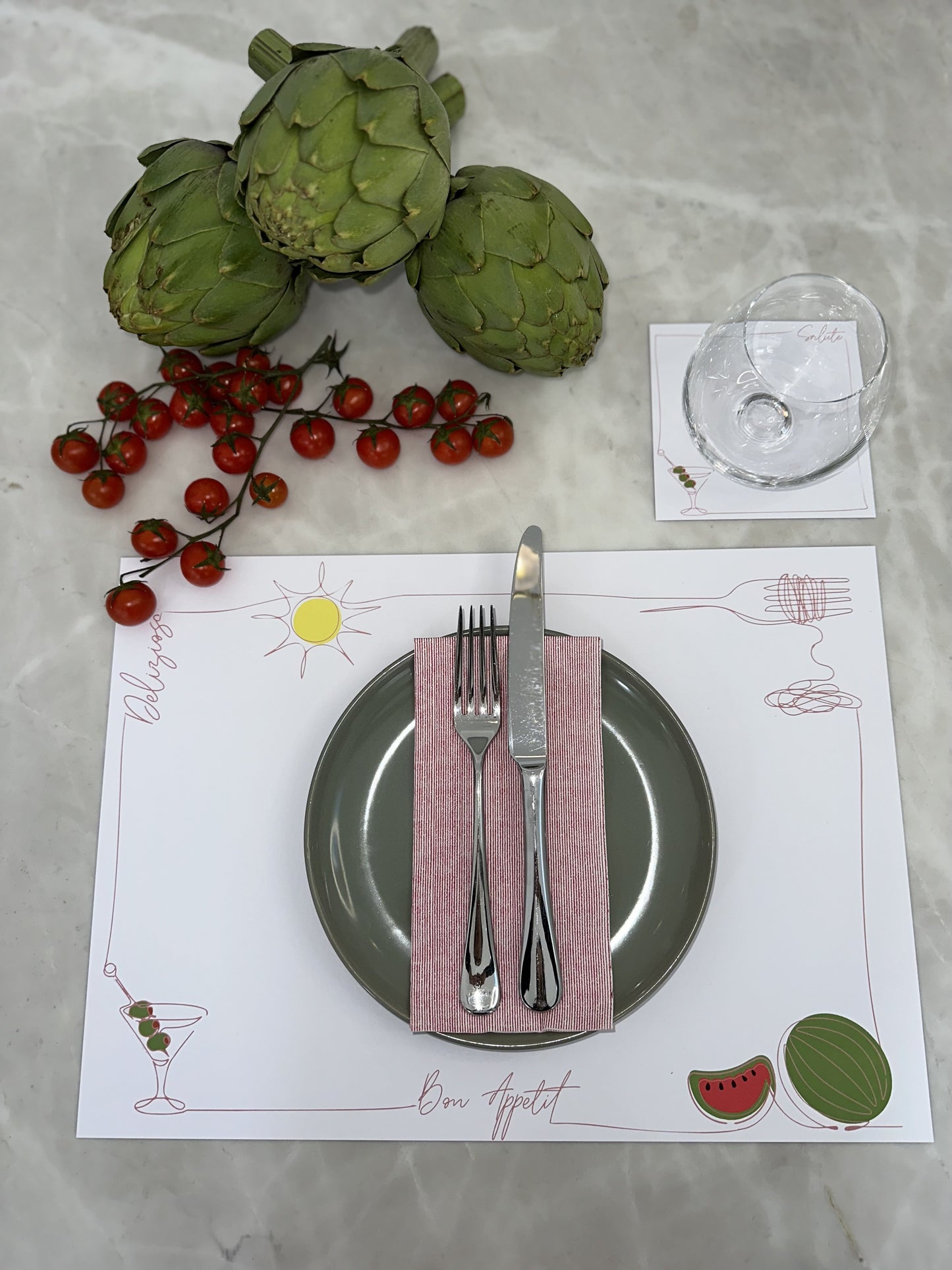 Napkin Tissue Jill Bordeaux (80 pack)