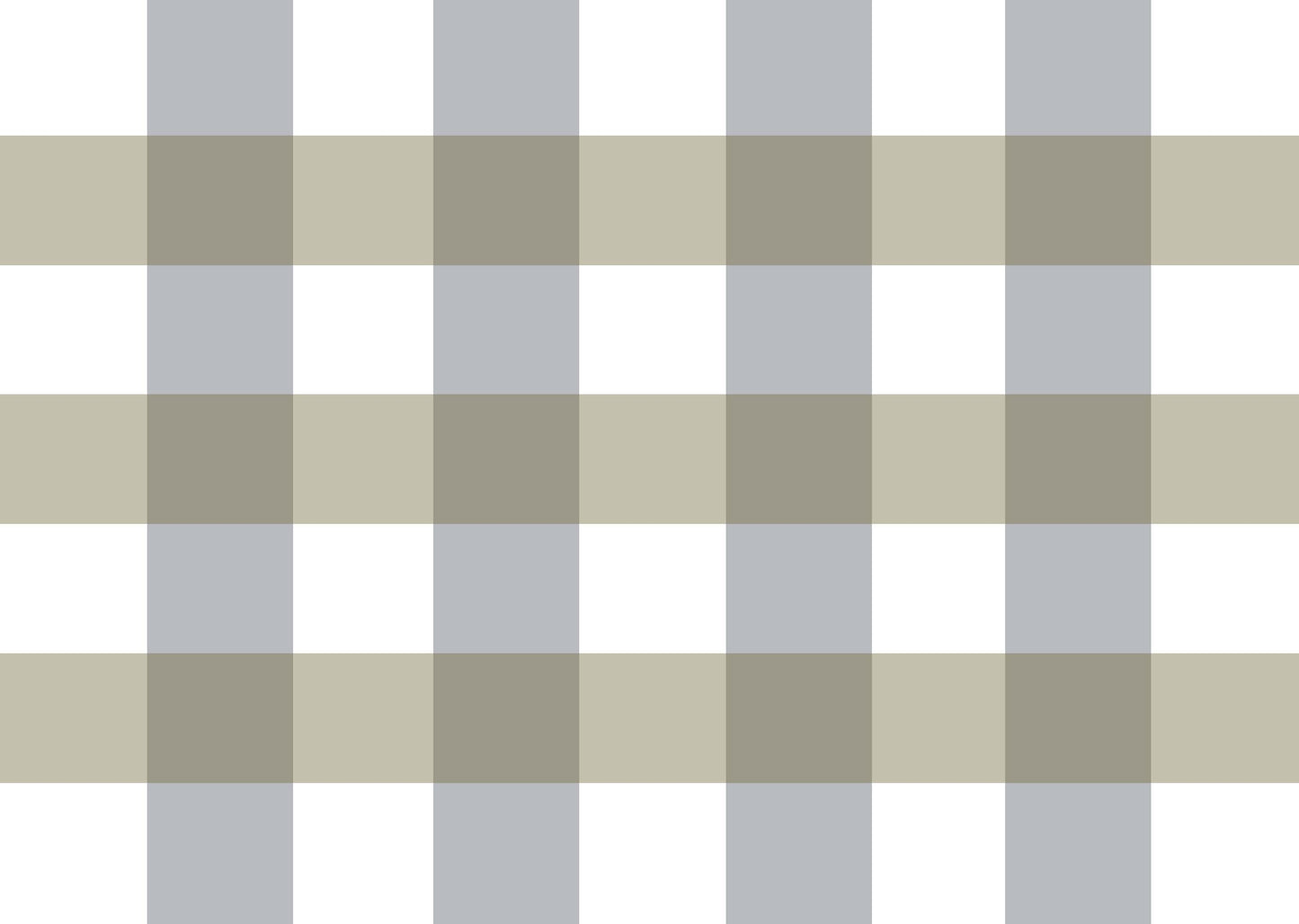 Gingham placemat. In shades of brown, grey and white. Rectangle 420mm x 300mm