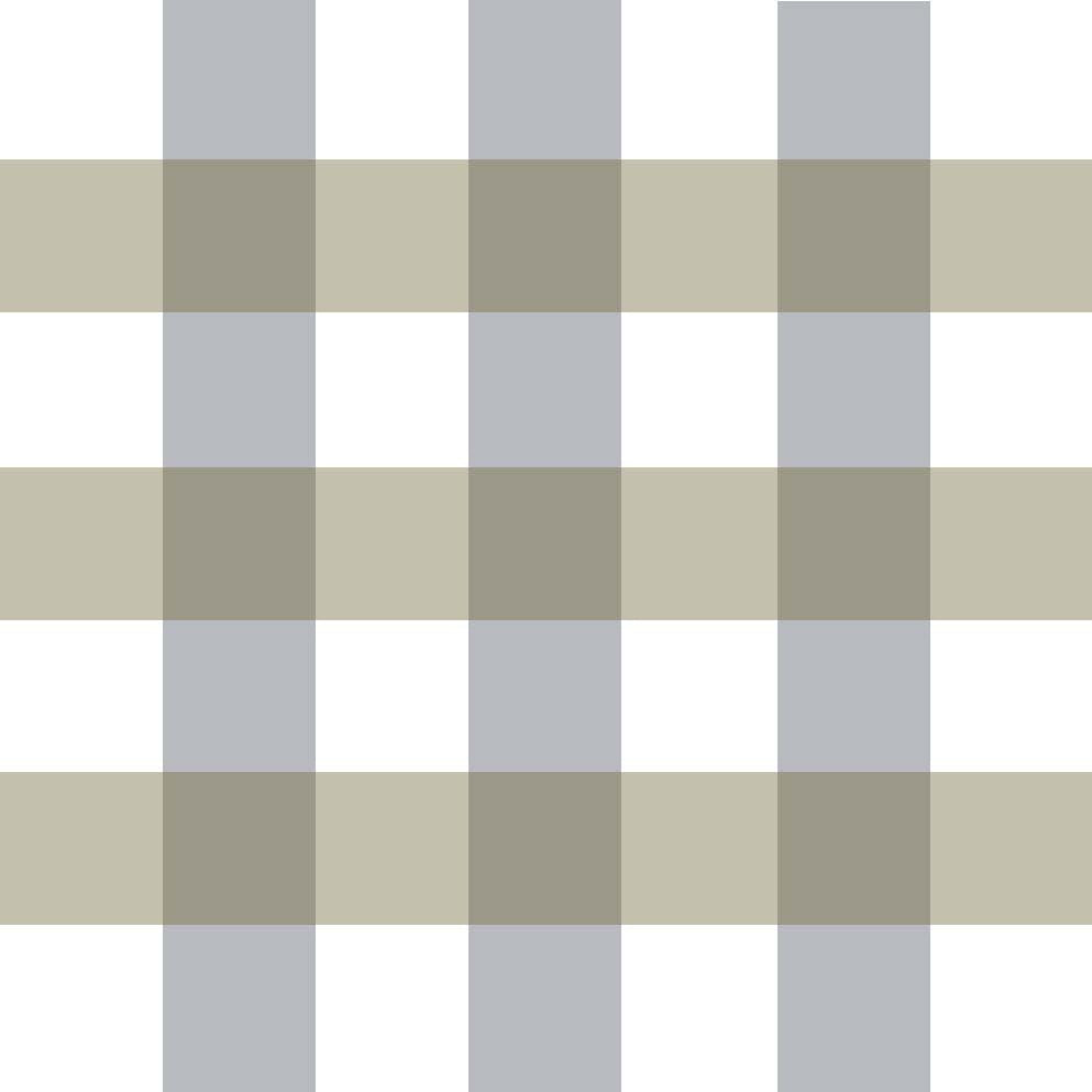 Gingham design. In shades of brown, grey and white.